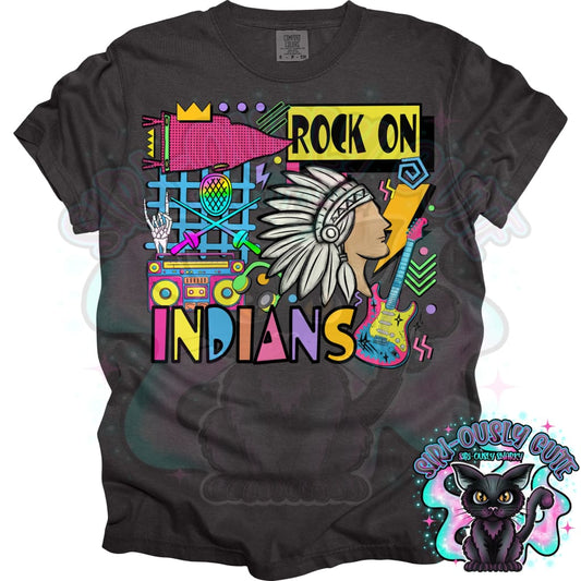 90S Rock On Indians Fencing Mascot