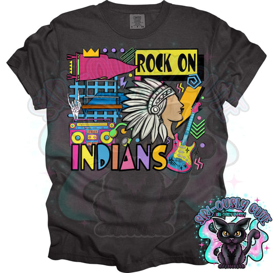 90S Rock On Indians Gymnastics Mascot