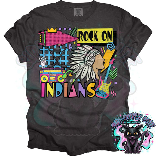 90S Rock On Indians Hockey Mascot