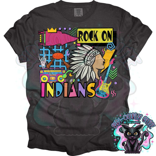 90S Rock On Indians Shooting Mascot