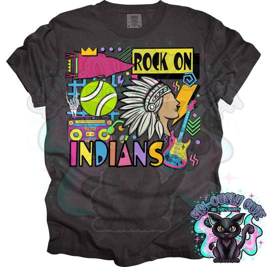 90S Rock On Indians Tennis Mascot