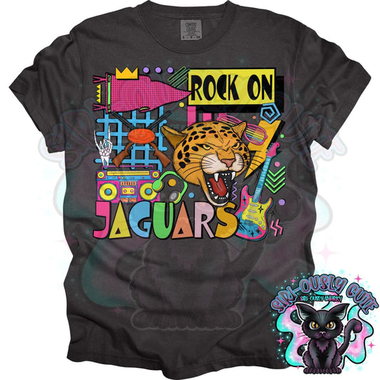 90S Rock On Jaguars Shooting Mascot