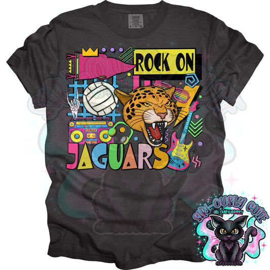 90S Rock On Jaguars Volleyball Mascot