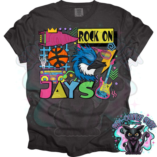 90S Rock On Jays Basketball Mascot