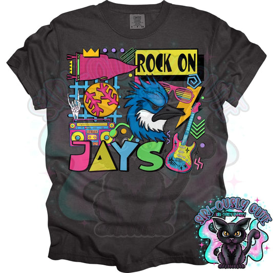 90S Rock On Jays Softball Mascot