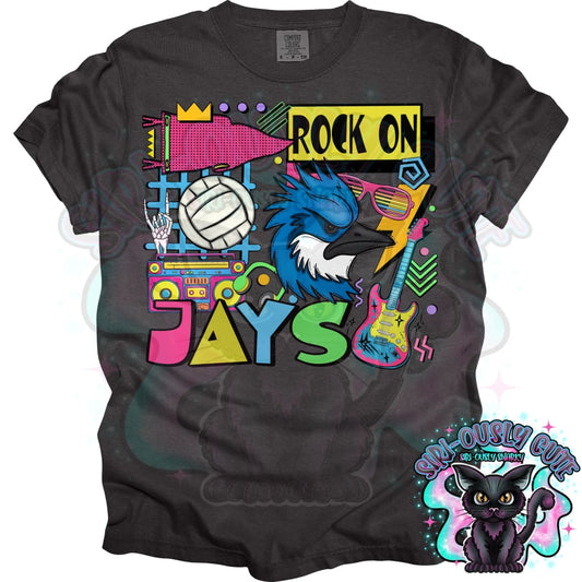 90S Rock On Jays Volleyball Mascot