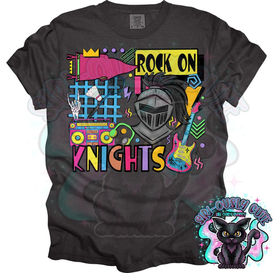 90S Rock On Knights Badminton Mascot