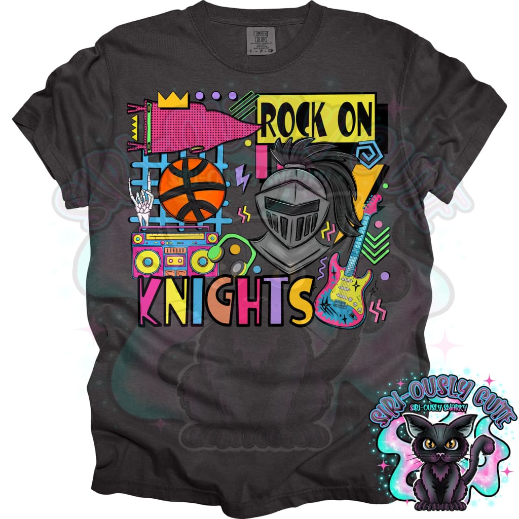 90S Rock On Knights Basketball Mascot