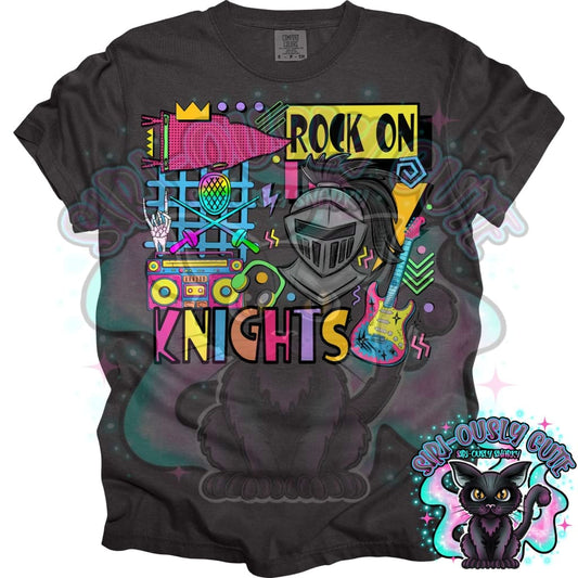 90S Rock On Knights Fencing Mascot