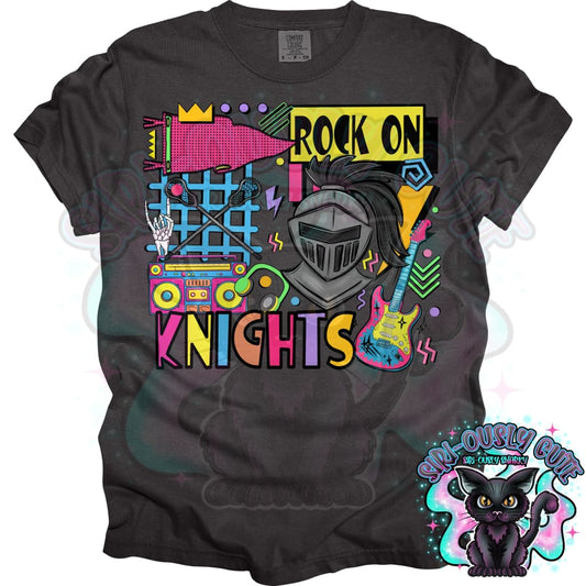 90S Rock On Knights Lacrosses Mascot