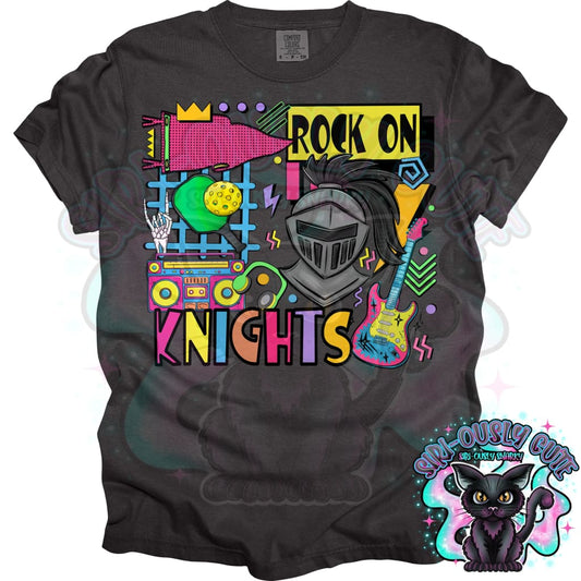 90S Rock On Knights Pickleball Mascot
