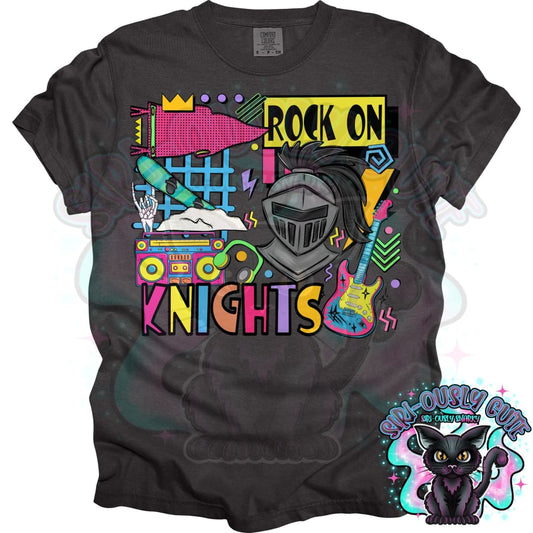 90S Rock On Knights Snowboarding Mascot