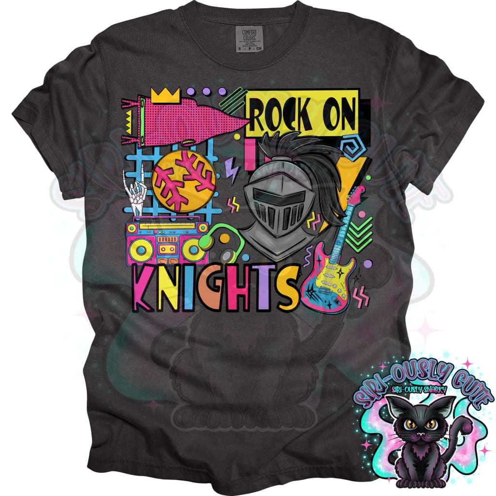 90S Rock On Knights Softball Mascot