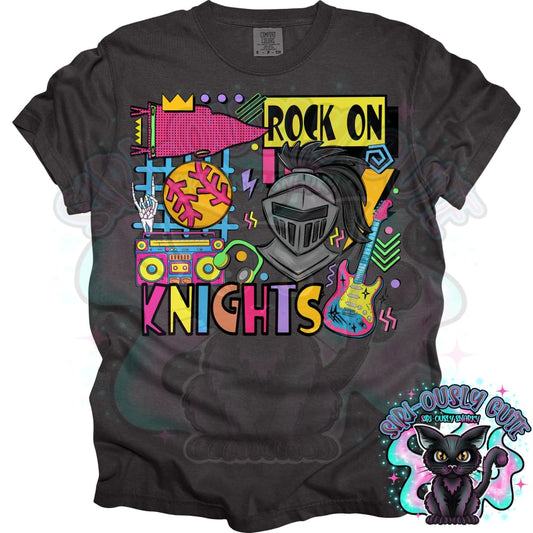 90S Rock On Knights Softball Mascot