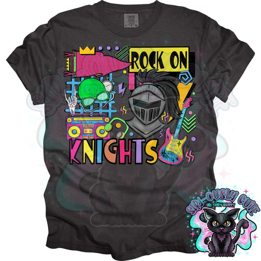 90S Rock On Knights Swim Mascot