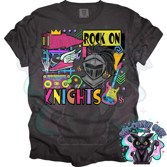 90S Rock On Knights Track And Field Mascot