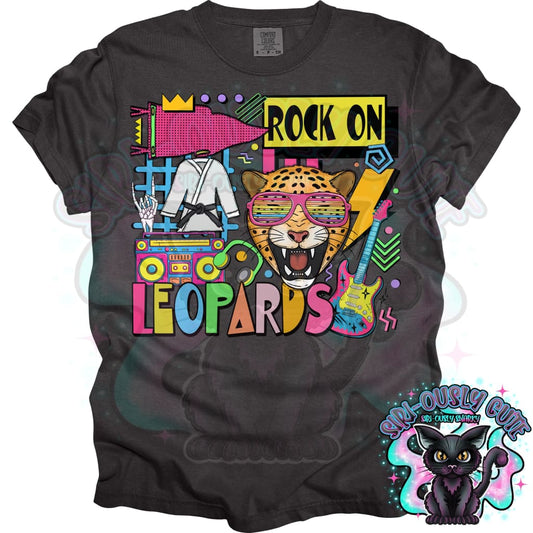 90S Rock On Leopards Karate Mascot