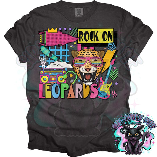 90S Rock On Leopards Snowboarding Mascot