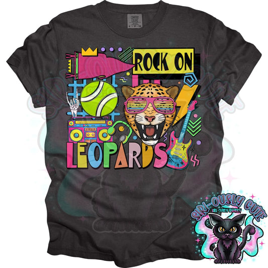 90S Rock On Leopards Tennis Mascot