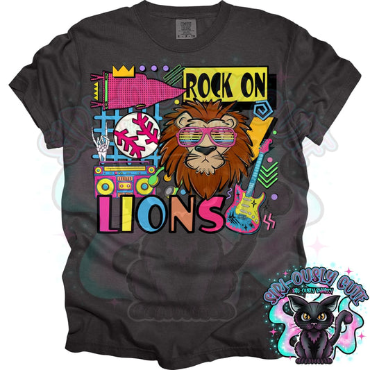 90S Rock On Lions baseball Mascot