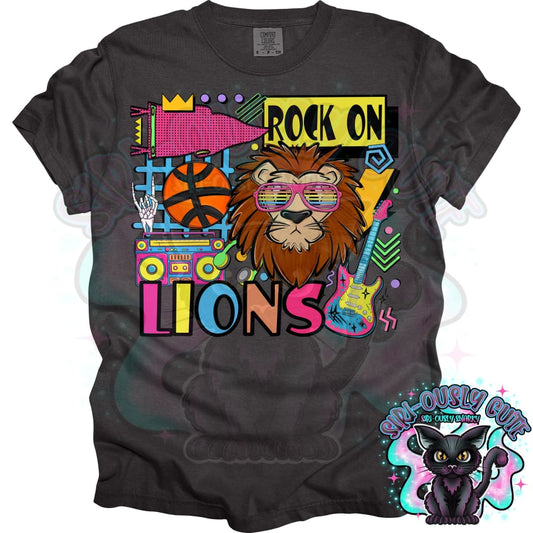 90S Rock On Lions basketball Mascot