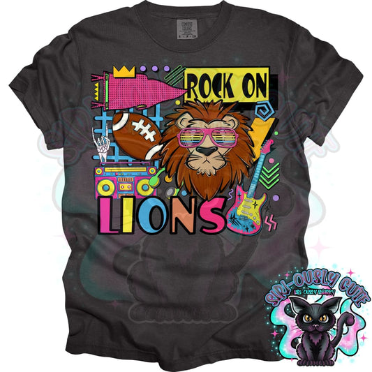 90S Rock On Lions football Mascot