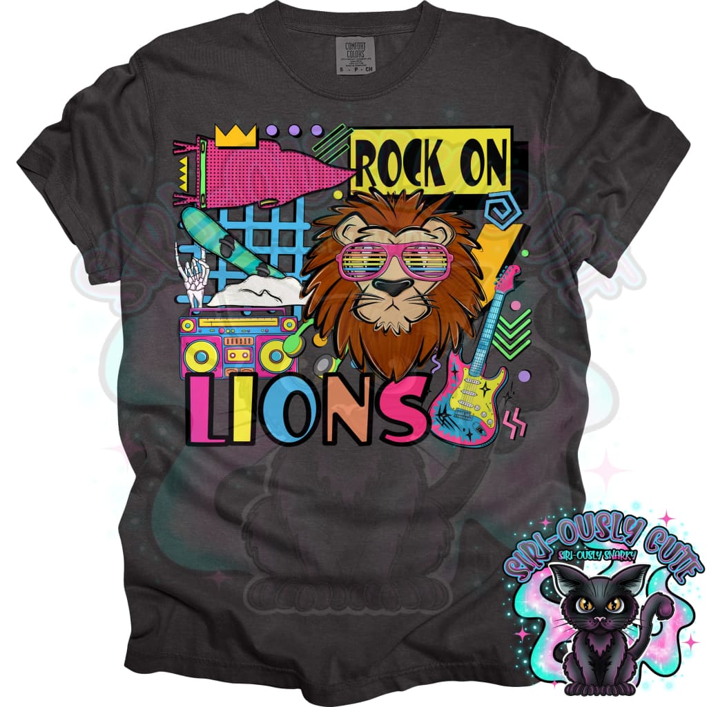 90S Rock On Lions snowboarding Mascot