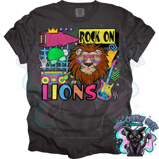 90S Rock On Lions swim Mascot