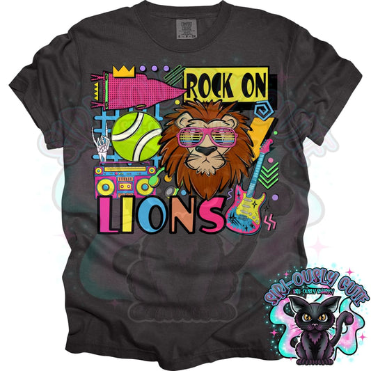 90S Rock On Lions tennis Mascot