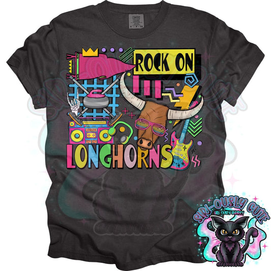 90S Rock On Longhorns Curling Mascot