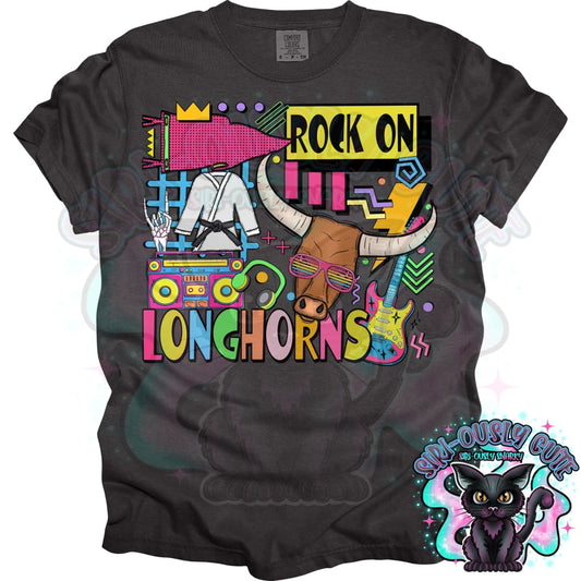 90S Rock On Longhorns Karate Mascot