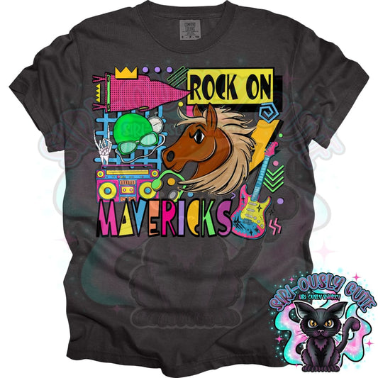 90S Rock On Mavericks Swim Mascot