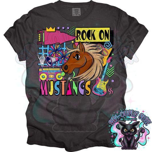 90S Rock On Mustangs Cheer Mascot