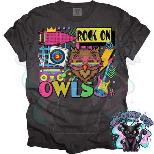 90S Rock On Owls Archery Mascot