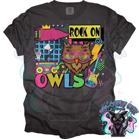 90S Rock On Owls Badminton Mascot