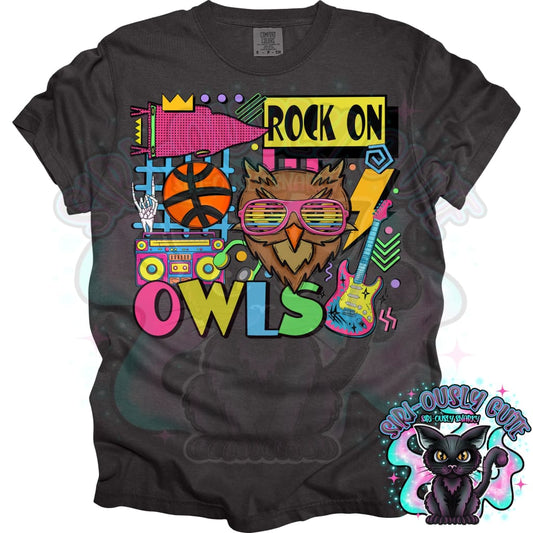 90S Rock On Owls Basketball Mascot