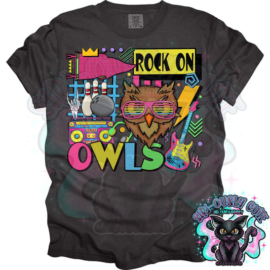 90S Rock On Owls Bowling Mascot