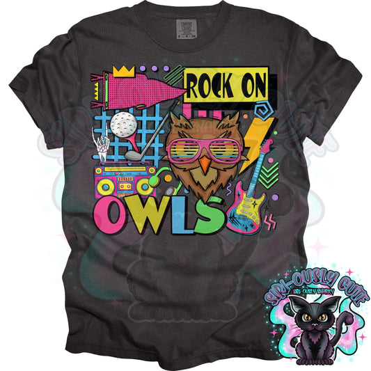 90S Rock On Owls Golf Mascot