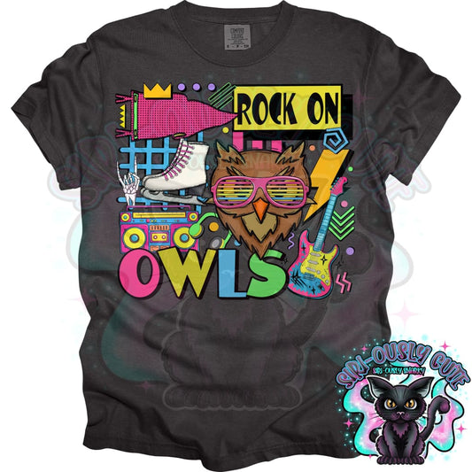 90S Rock On Owls Ice Skate Mascot
