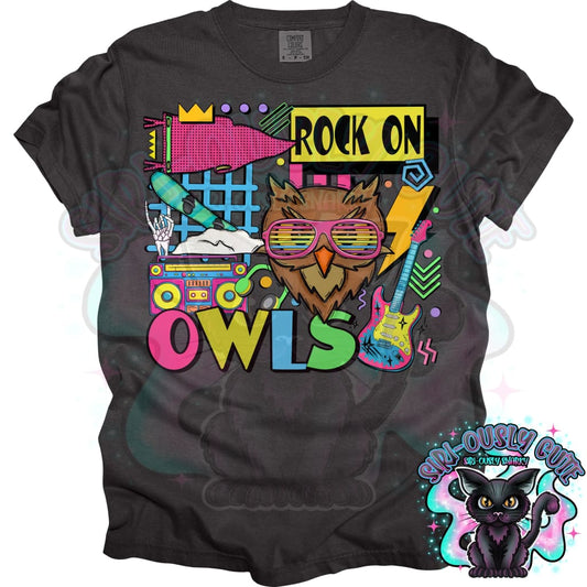 90S Rock On Owls Snowboarding Mascot