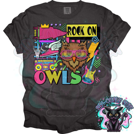 90S Rock On Owls Track And Field Mascot