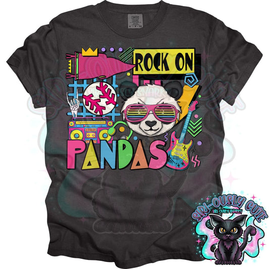 90S Rock On Pandas Baseball Mascot