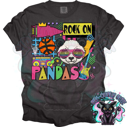 90S Rock On Pandas Basketball Mascot