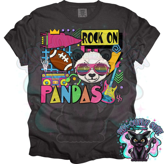 90S Rock On Pandas Football Mascot