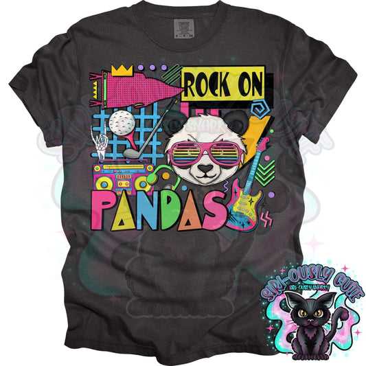 90S Rock On Pandas Golf Mascot