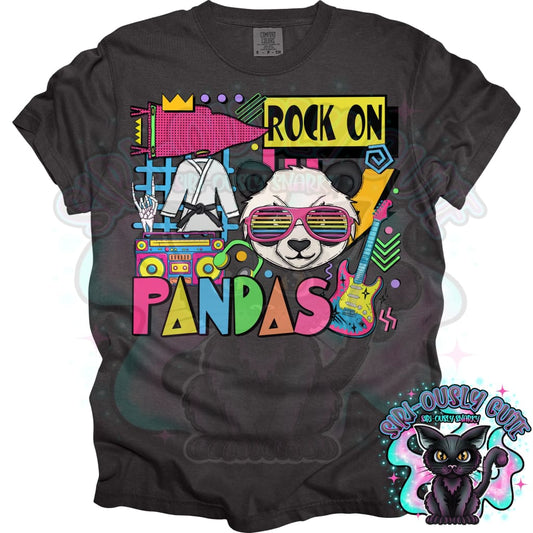 90S Rock On Pandas Karate Mascot