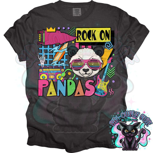 90S Rock On Pandas Surfing Mascot