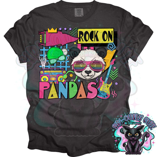 90S Rock On Pandas Swimming Mascot