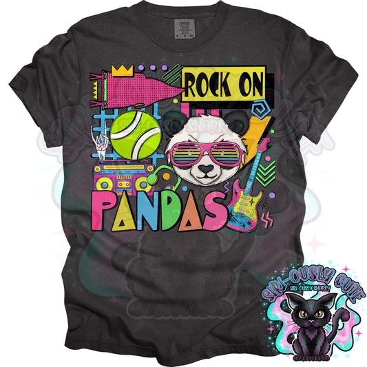 90S Rock On Pandas Tennis Mascot