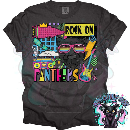 90S Rock On Panthers Snowboarding Mascot
